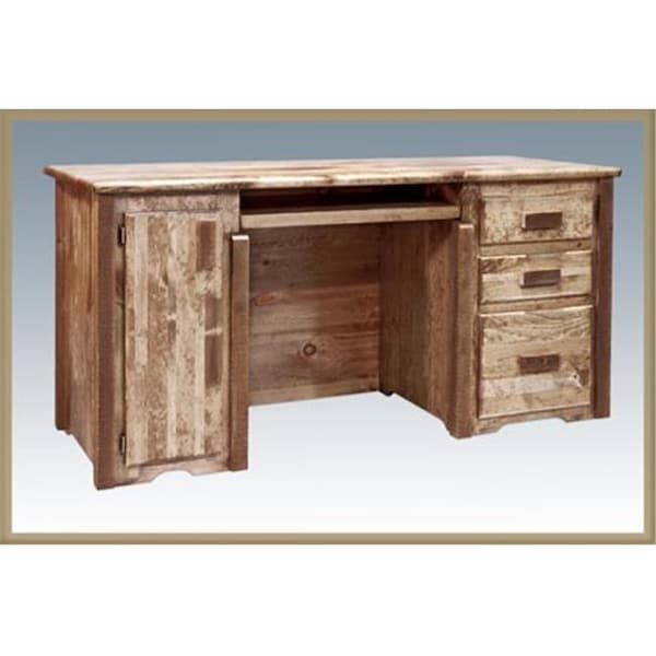 Montana Woodworks MWHCDPSL Homestead Collection Desk; Computer; 3 Drawers; Tower Slideout Stained and Lacquered MWHCDPSL - main